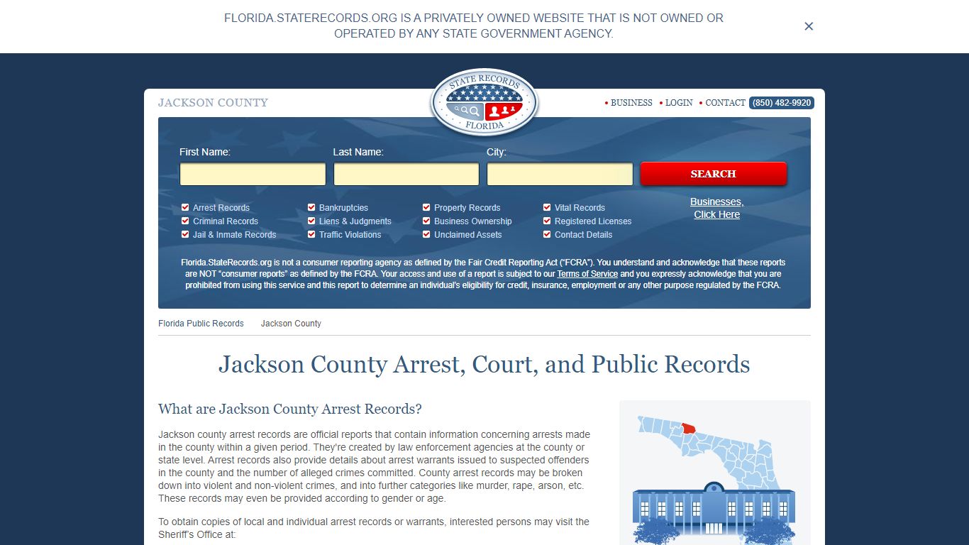 Jackson County Arrest, Court, and Public Records