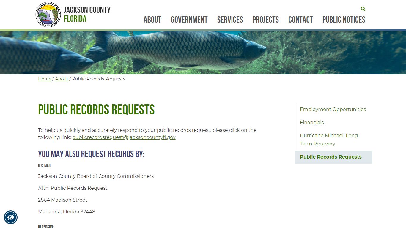 Public Records Requests - Jackson County, Florida